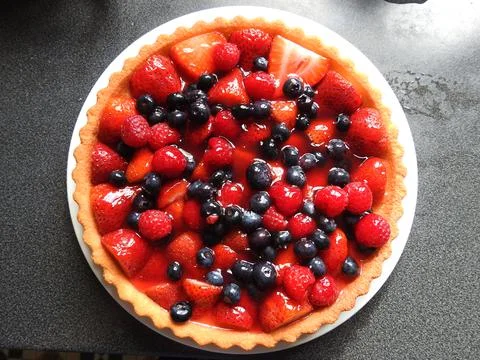 Fruit flan Stock Photos