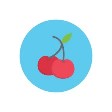 Fruit flat color icon Illustrazione stock