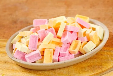 Fruit flavored candies Stock Photos