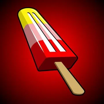 Fruit flavored ice cream vector template Stock Illustration