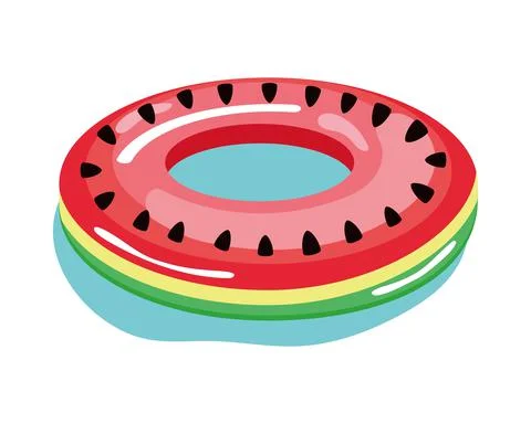 Fruit float pool Illustrazione stock