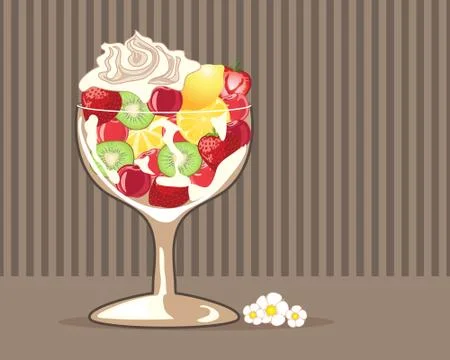 Fruit glass Stock Illustration