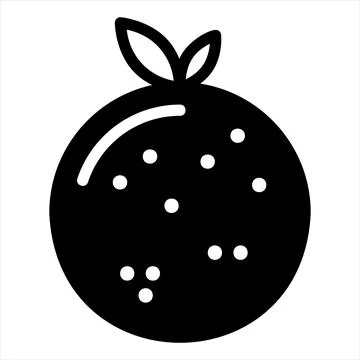 Fruit glyph icon vector illustration isolated on white background Stock Illustration
