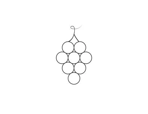 Fruit, grapes icon on white background. Vector illustration. Illustrazione stock