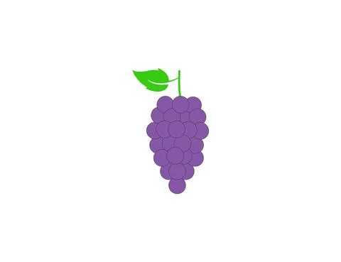Fruit, grapes icon on white background. Vector illustration. Stock Illustration