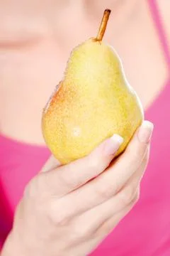 Fruit in hand Stock Photos