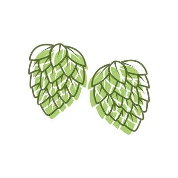 Fruit hops icon vector Stock Illustration