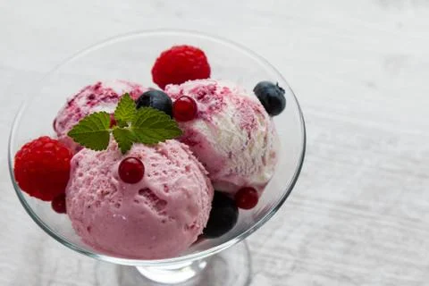 Fruit ice cream Stock Photos