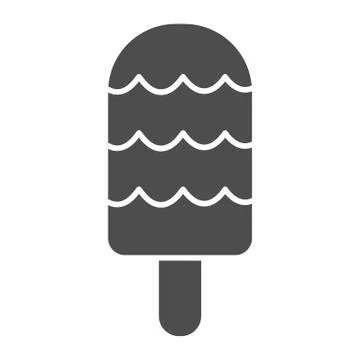 Fruit ice cream solid icon, dessert concept, ice-cream sign on white background イラスト素材