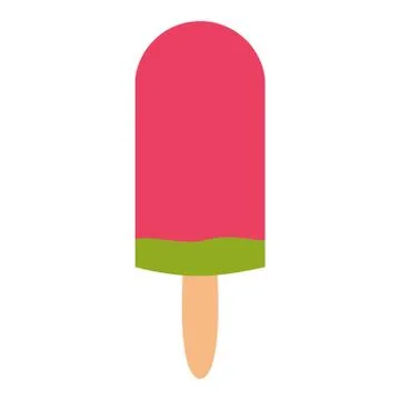 Fruit ice cream vector illustration icon isolated cartoon dessert sweet cold Stock Illustration