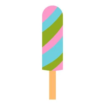 Fruit ice cream vector illustration icon isolated dessert sweet cold snack Stock Illustration