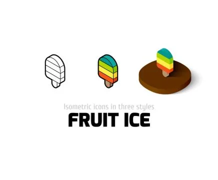 Fruit ice icon in different style Stock Illustration