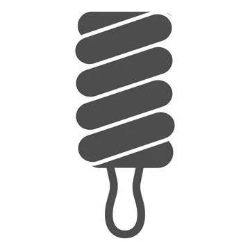 Fruit ice on stick solid icon, icecream concept, fruit ice vector sign on white Stock Illustration