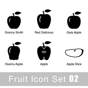 Fruit icon design set, vector illustration Stock Illustration