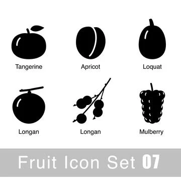 Fruit icon design set, vector illustration Illustrazione stock
