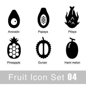 Fruit icon design set, vector illustration Stock Illustration