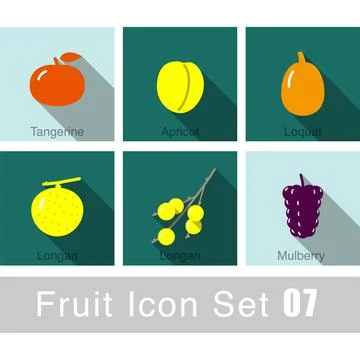 Fruit icon design set, vector illustration Stock Illustration