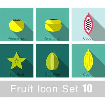 Fruit icon design set, vector illustration Stock-Illustration