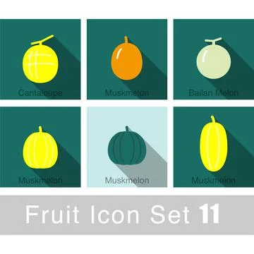 Fruit icon design set, vector illustration Stock Illustration