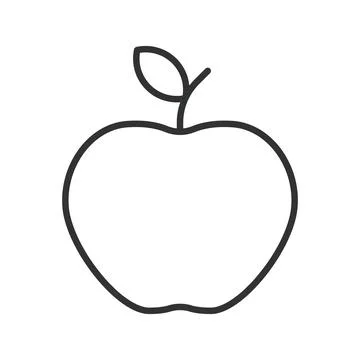 Fruit icon in line design. fruit, apple, nutrition, healthy, diet, lifestyle Illustrazione stock