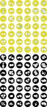 Fruit icon set 스톡 일러스트