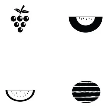 Fruit icon set Illustrazione stock