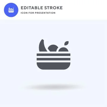 Fruit icon vector, filled flat sign, solid pictogram isolated on white, logo  Stock Illustration