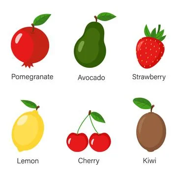 Fruit icons Stock Illustration