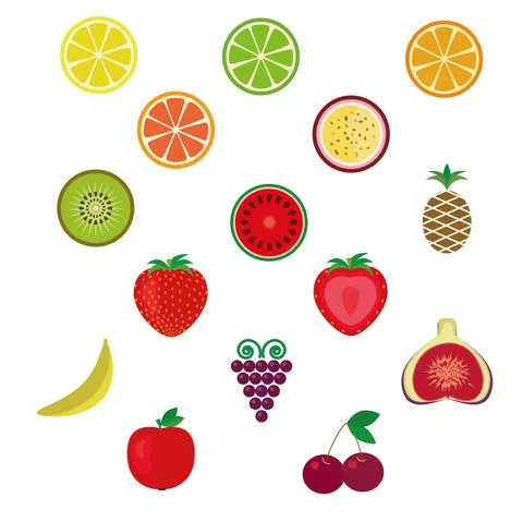 Fruit Icons Stock Illustration