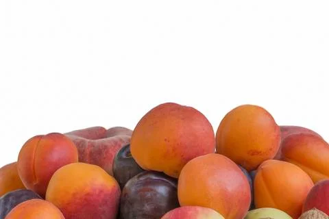 Fruit isolated on white Stock Photos