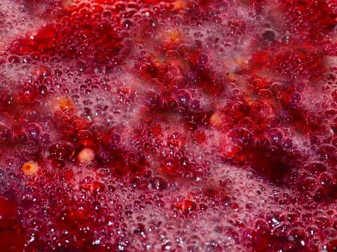 Fruit jam cooking Stock Photos