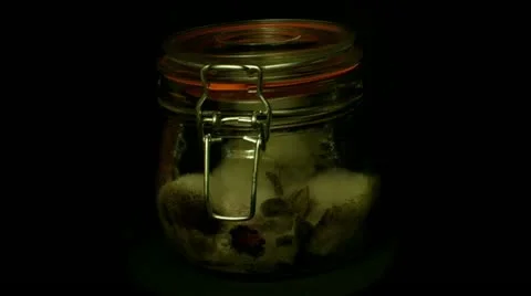 Fruit jar strawberries time lapse 3 Stock Footage 10830033