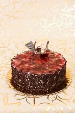 Fruit jelly cake Stock Photos