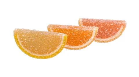 Fruit jelly  on a white Stock Photos