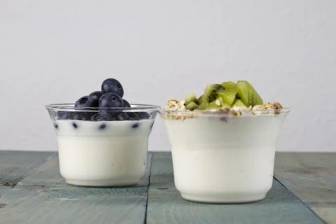 Fruit jogurt Stock Photos
