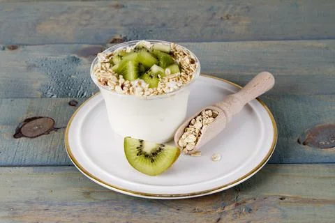 Fruit jogurt Stock Photos