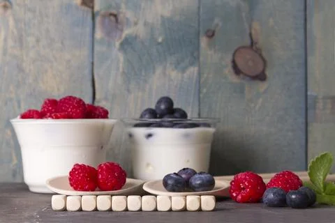 Fruit jogurt Stock Photos