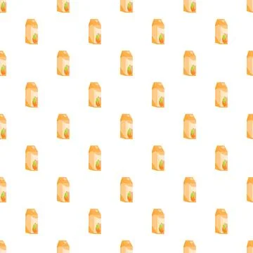 Fruit juice cartons pattern creating a seamless background Stock Illustration