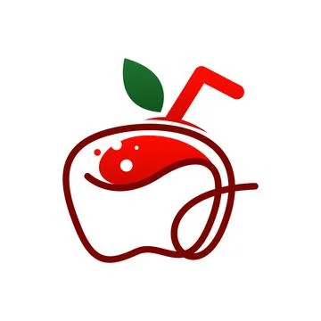 Fruit juice logo template on white background. Stock Illustration