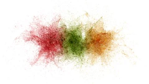 Fruit juices explode Stock Illustration