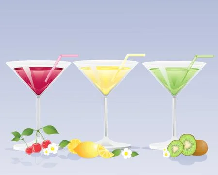 Fruit juices Stock Illustration