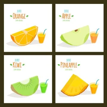 Fruit juices Stock Illustration