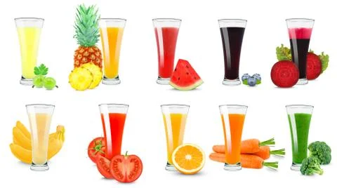 Fruit juices Stock Photos