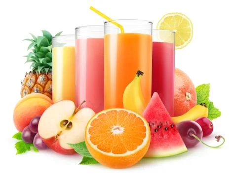 Fruit juices Stock Photos