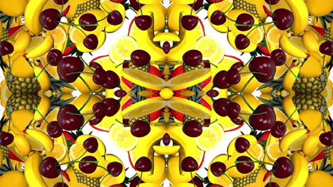 Fruit Kaleidoscope Pattern Stock-Footage 244657732