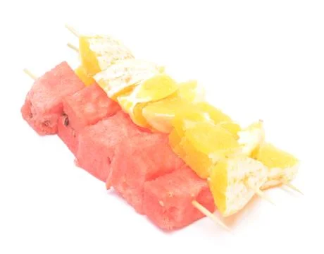 Fruit kebab Stock Photos