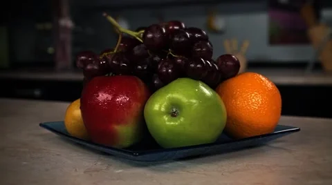 Fruit on the kitchen table Stock Footage 45504249