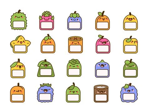 Fruit label. Blank product tag. Stock Illustration