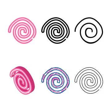 Fruit leather color icon vector symbol multistyle Stock Illustration
