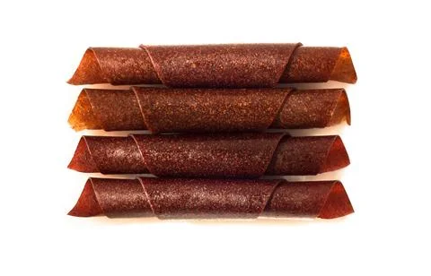 Fruit leather rolls 스톡 사진